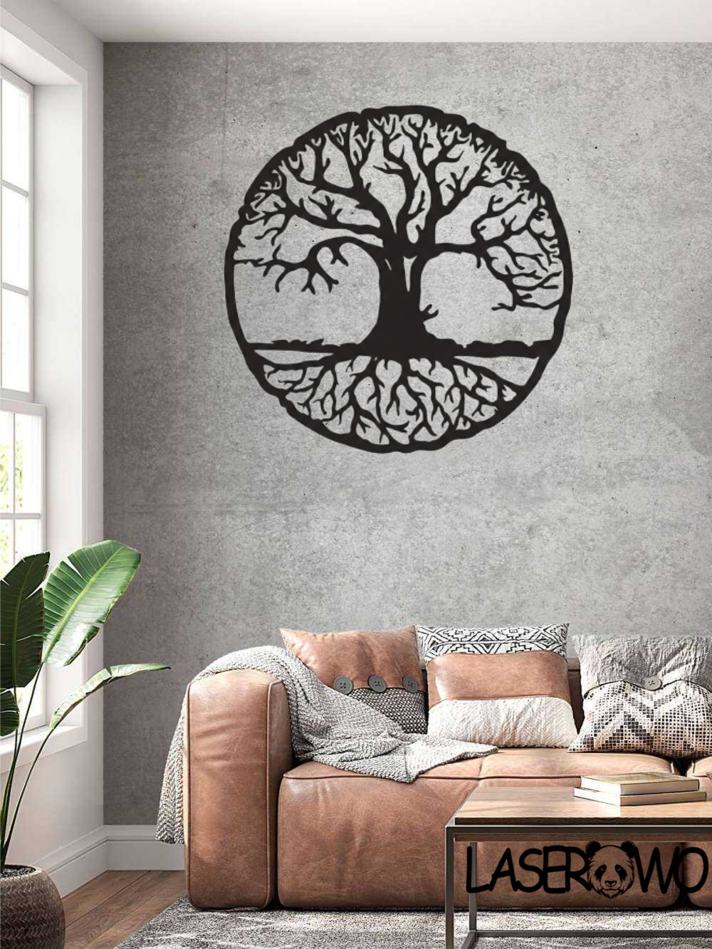 DRZEWO ŻYCIA W KOLE - DEKORACJA HDF 3MM