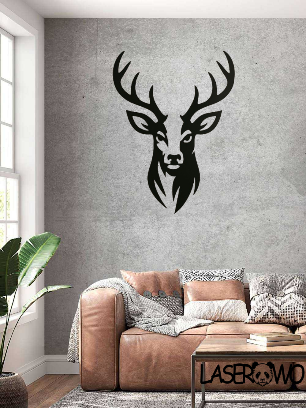 GŁOWA JELENIA  - DEKORACJA HDF 3MM