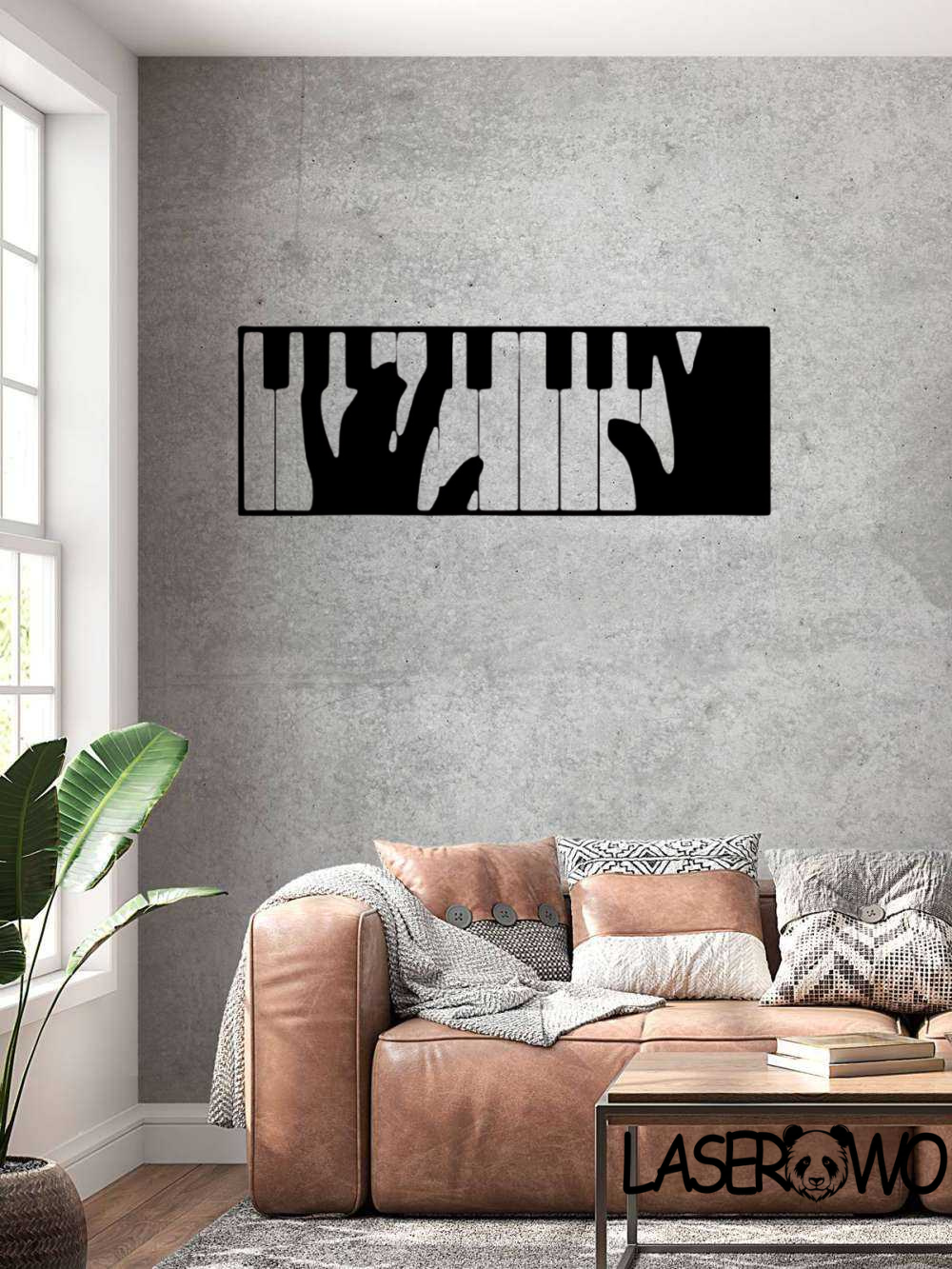 KLAWISZE PIANINA Z DŁONIĄ - DEKORACJA HDF 3MM