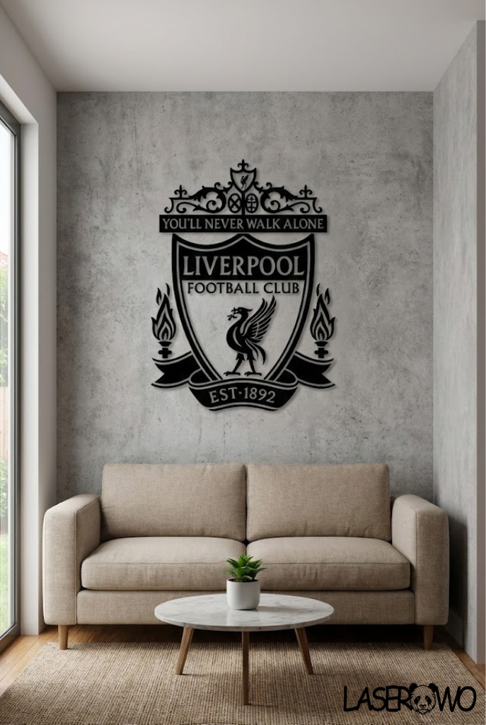 Herb Liverpool FC – Ażurowa Ozdoba Ścienna 3D z HDF
