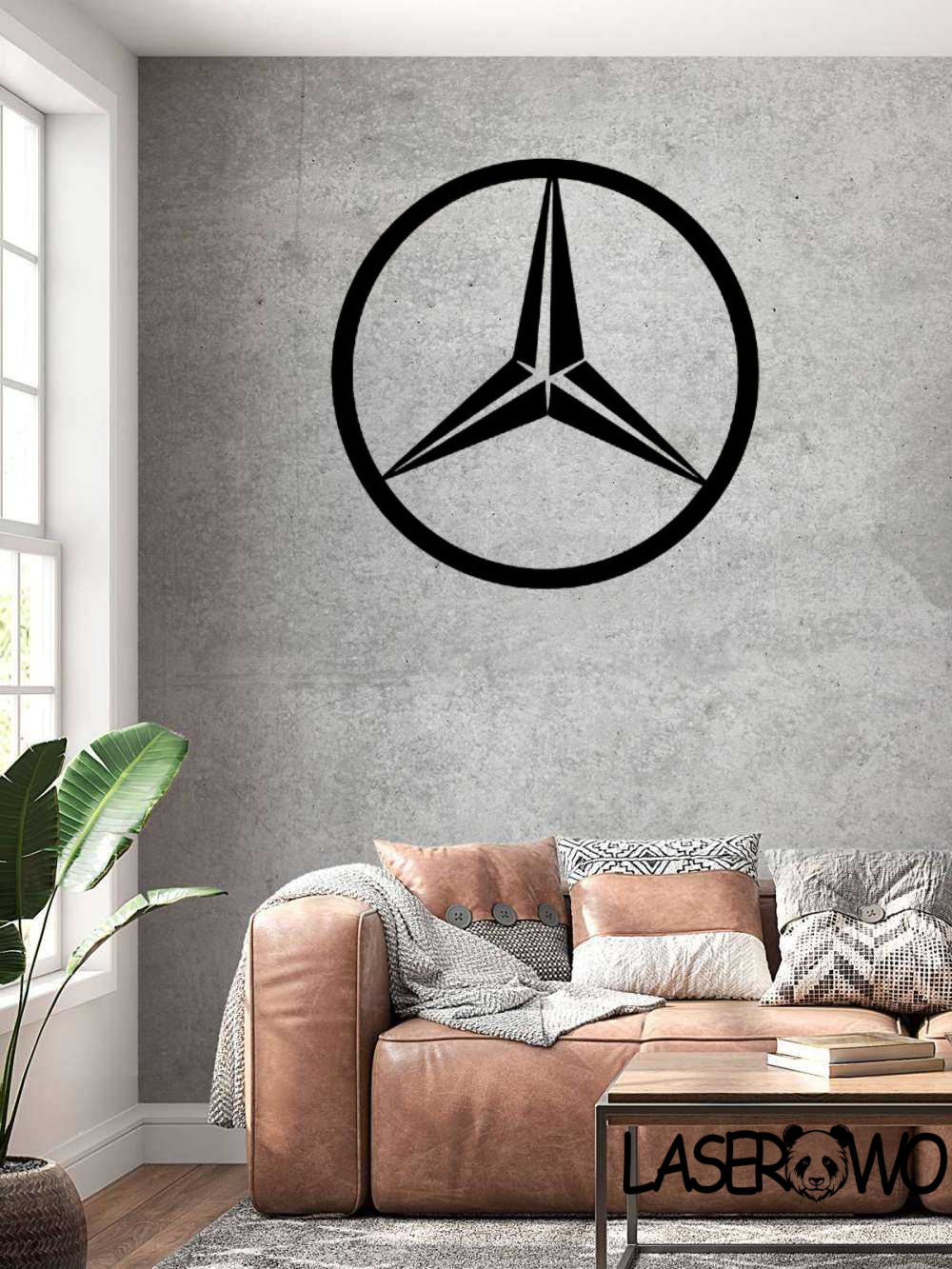 MERCEDES LOGO - DEKORACJA HDF 3MM