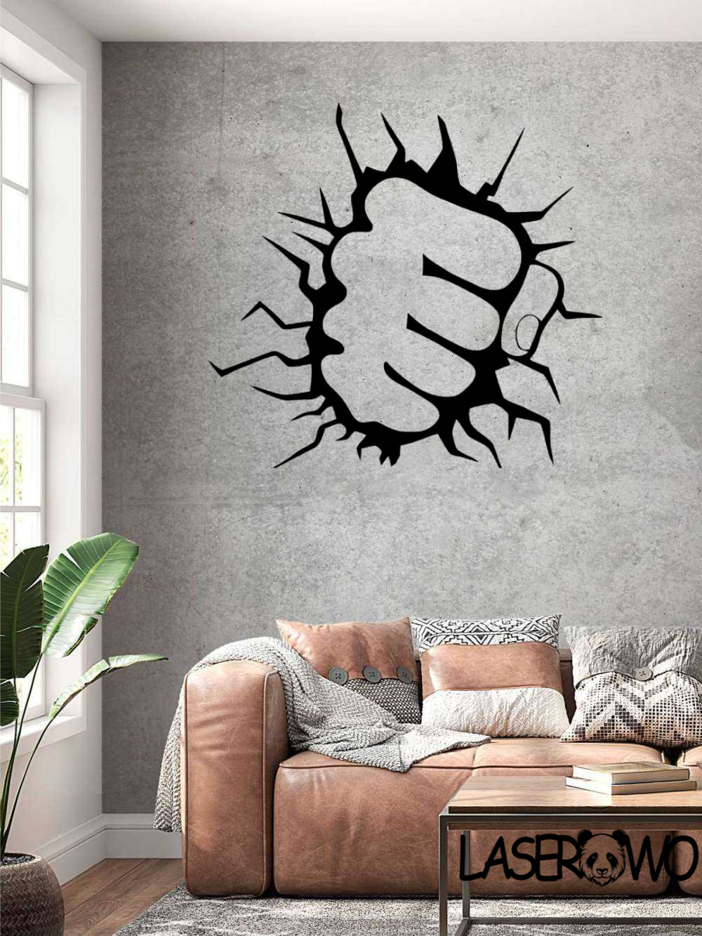 PIĘŚĆ PRZEBIJAJĄCA ŚCIANĘ - DEKORACJA HDF 3MM